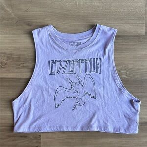 Led Zeppelin Purple Crop Top